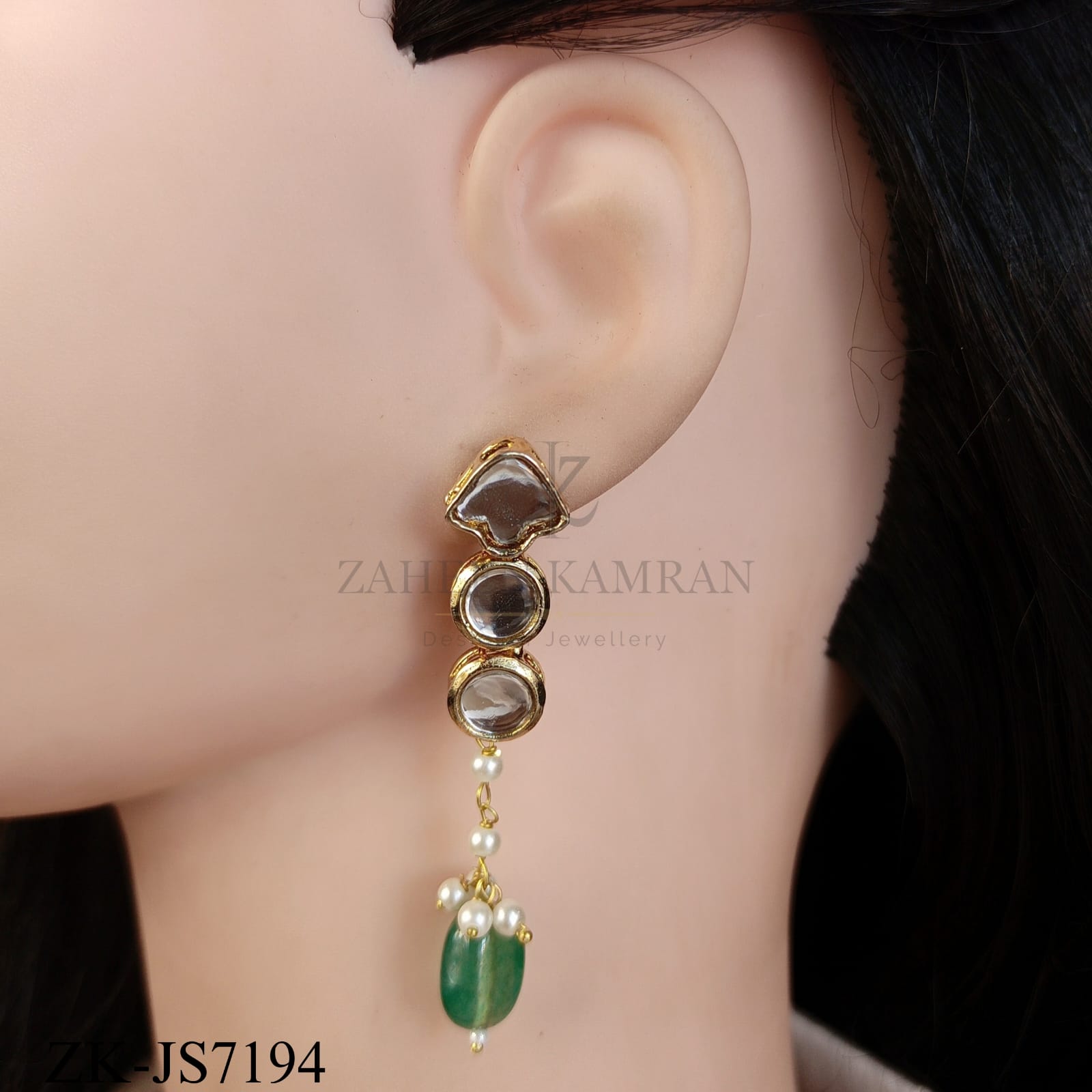EMERALD KUNDAN SET