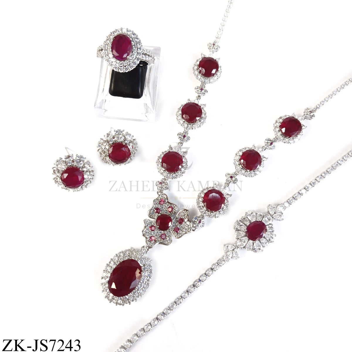 SILVER RUBY SET