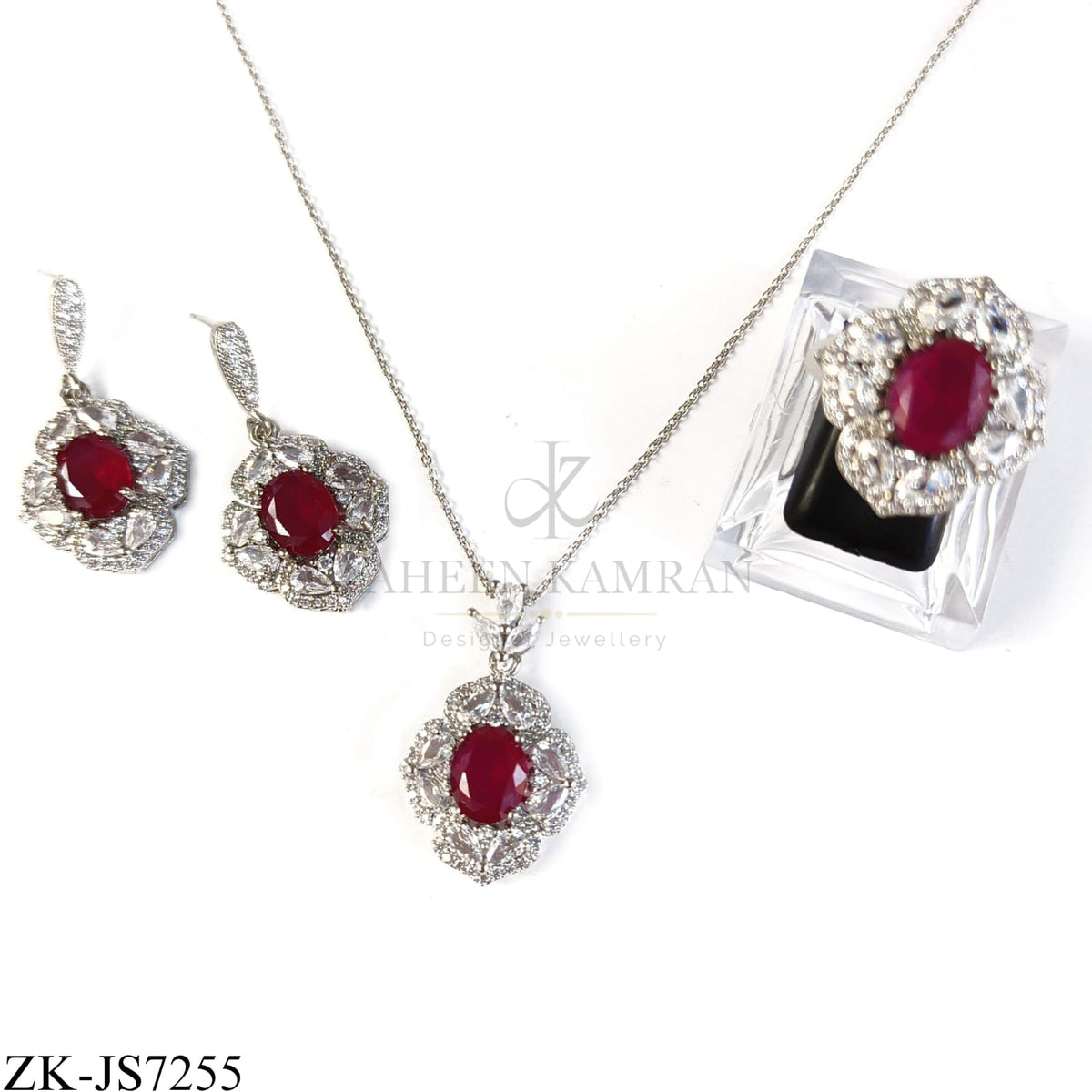 SILVER RUBY SET