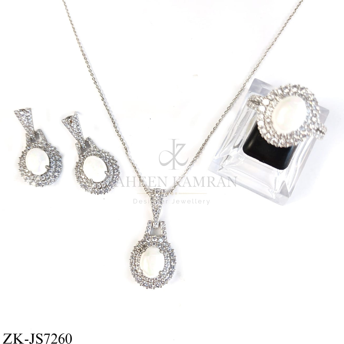SILVER WHITE SET