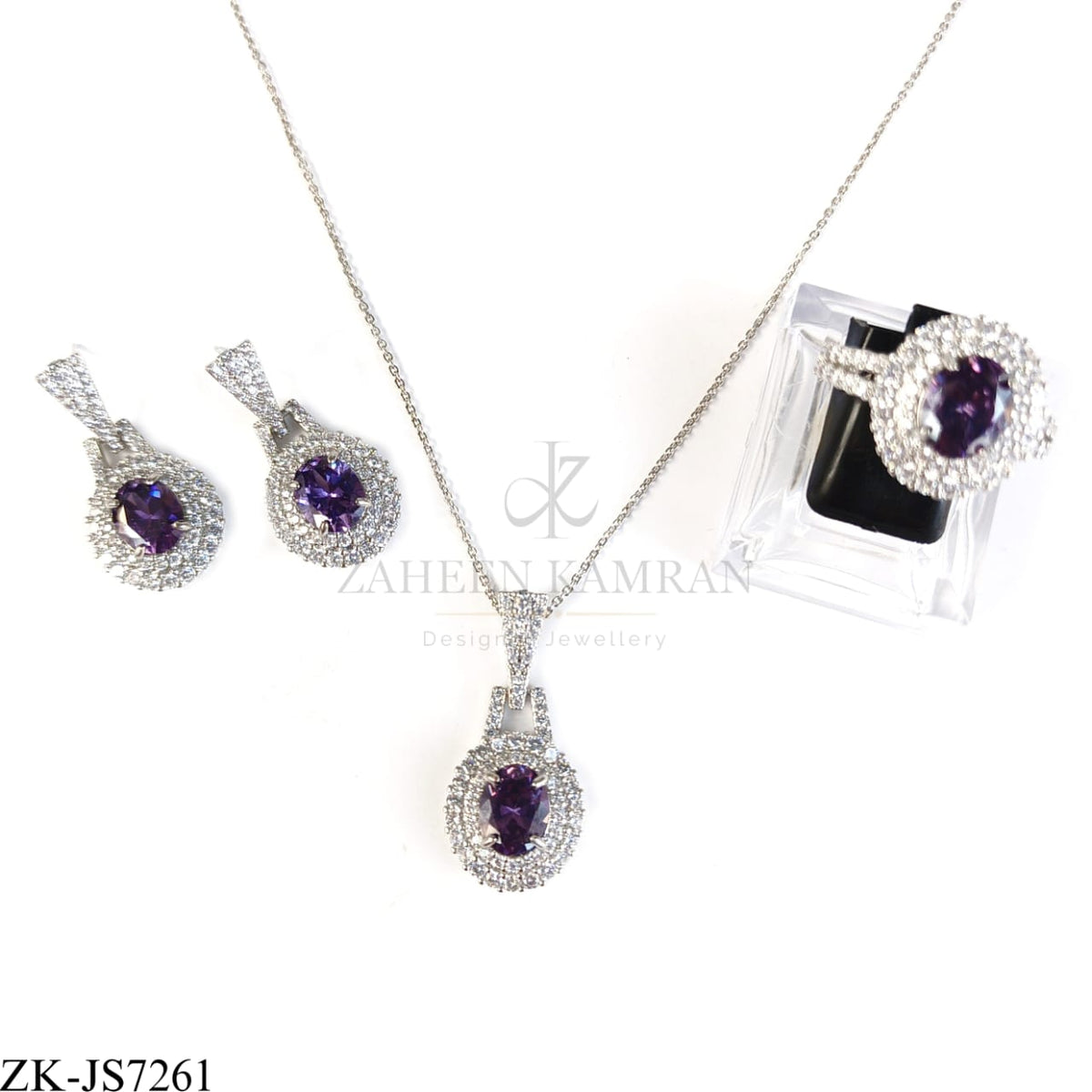 AMETHYST SILVER SET