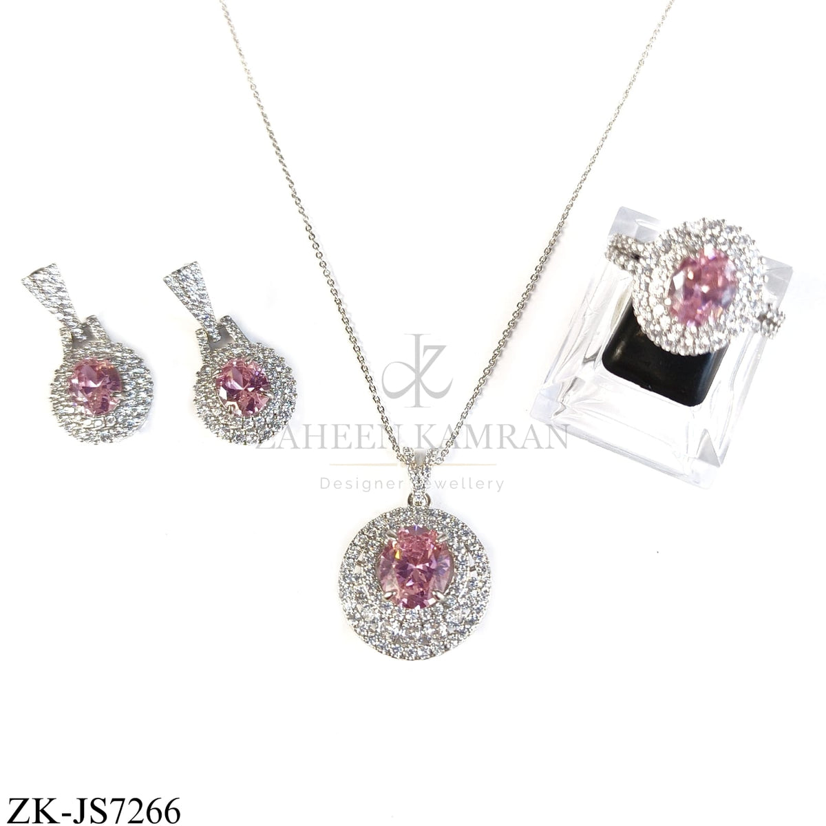 SILVER SOFT PINK SET