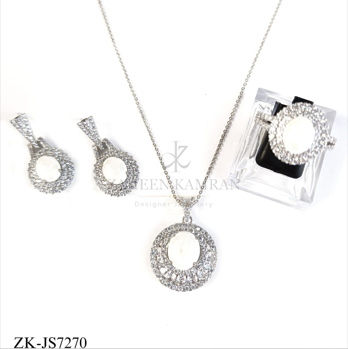 SILVER WHITE SET
