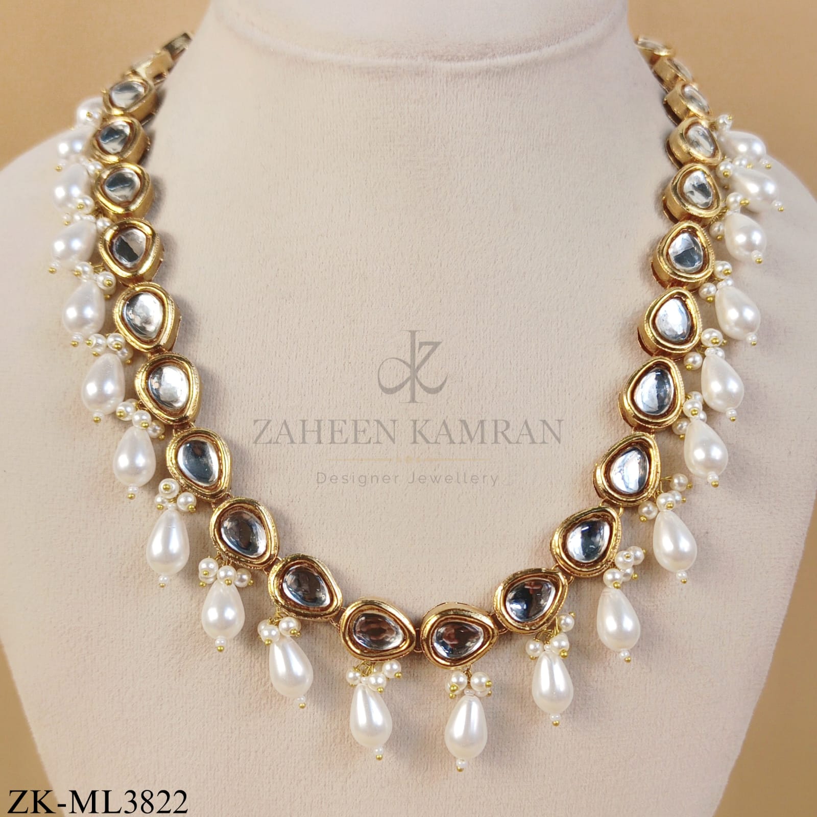 PEARLS TEARDROP KUNDAN MALA