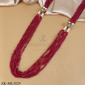 MULTI LAYERED RUBY BEADED MALA