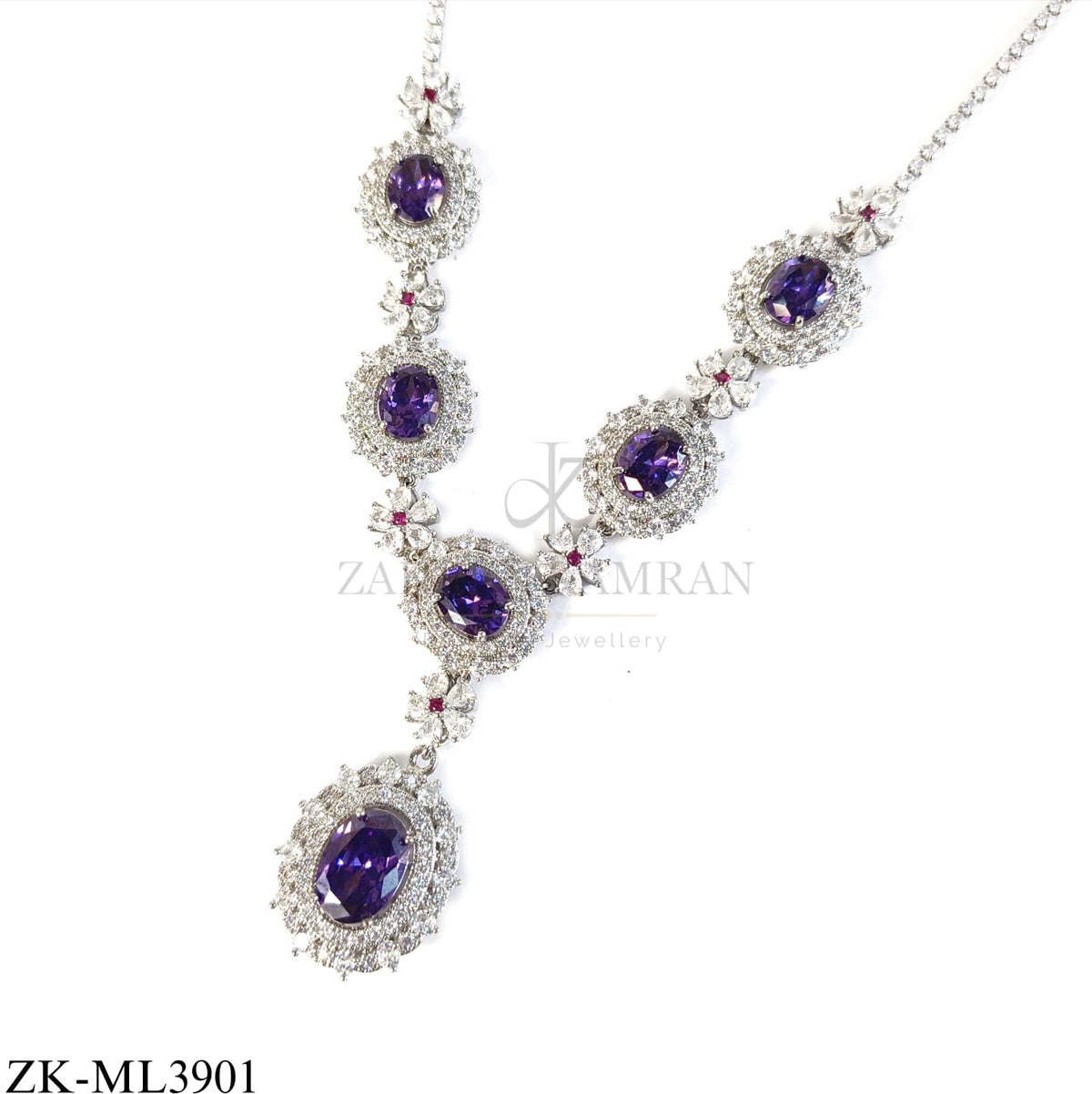 AMETHYST SILVER MALA