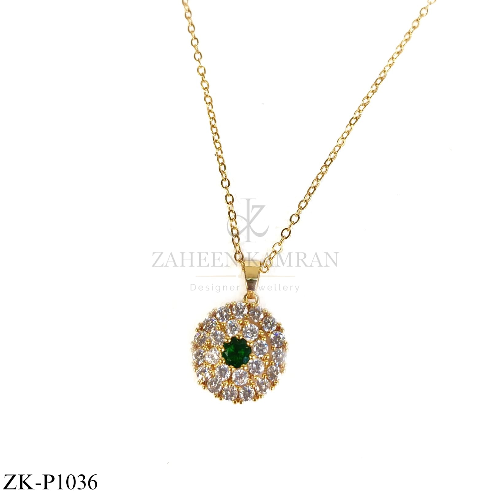 EMERALD ZIRCONIAN PENDANT