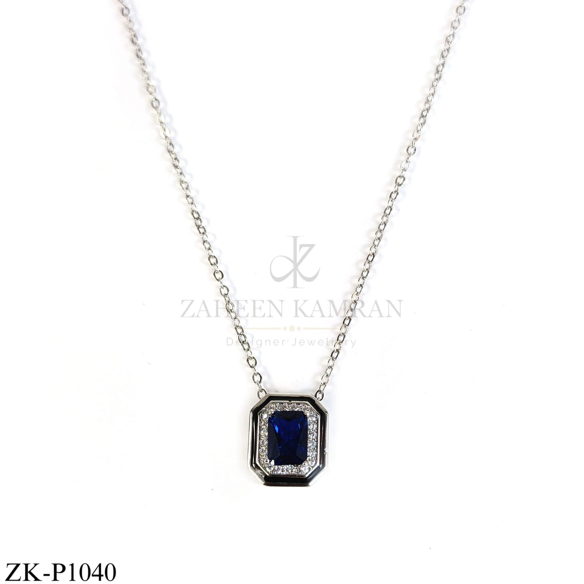 SAPPHIRE SQUARE PENDANT
