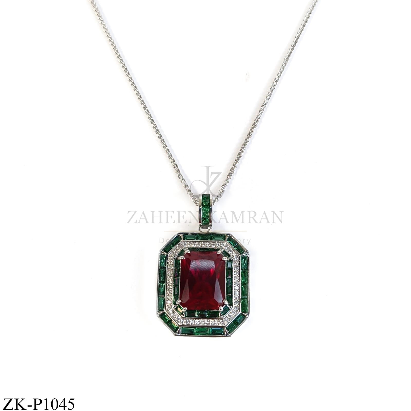 RUBY EMERALD PENDANT