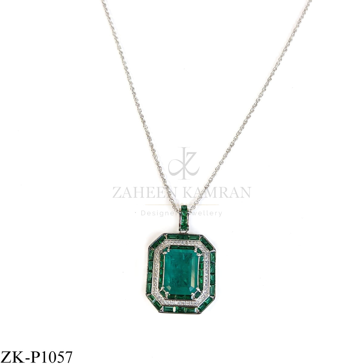 EMERALD SQUARE PENDANT