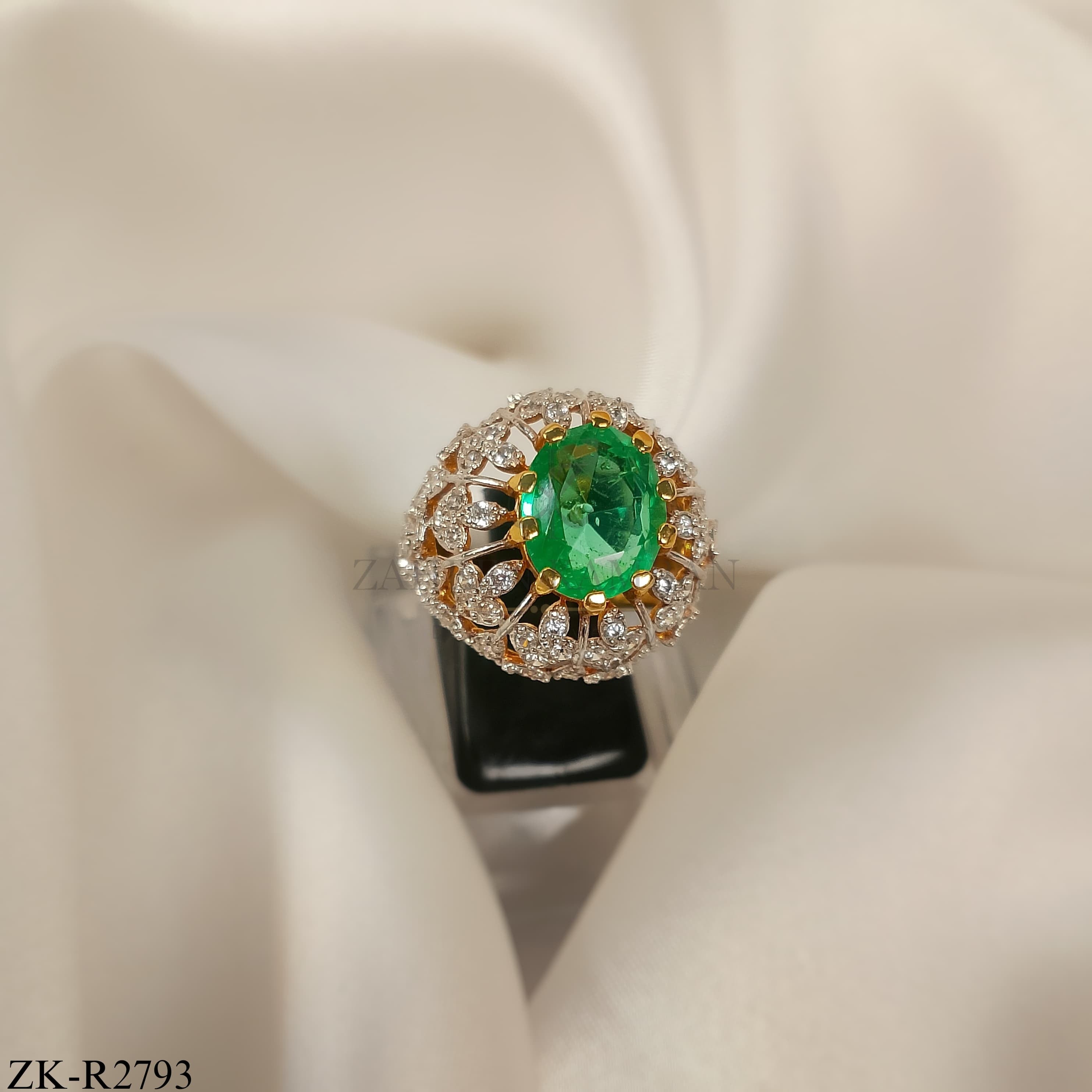 925 emerald ring