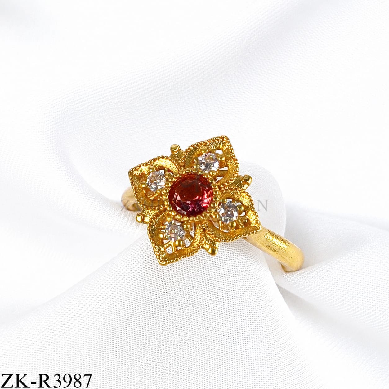 RUBY FLORAL RING
