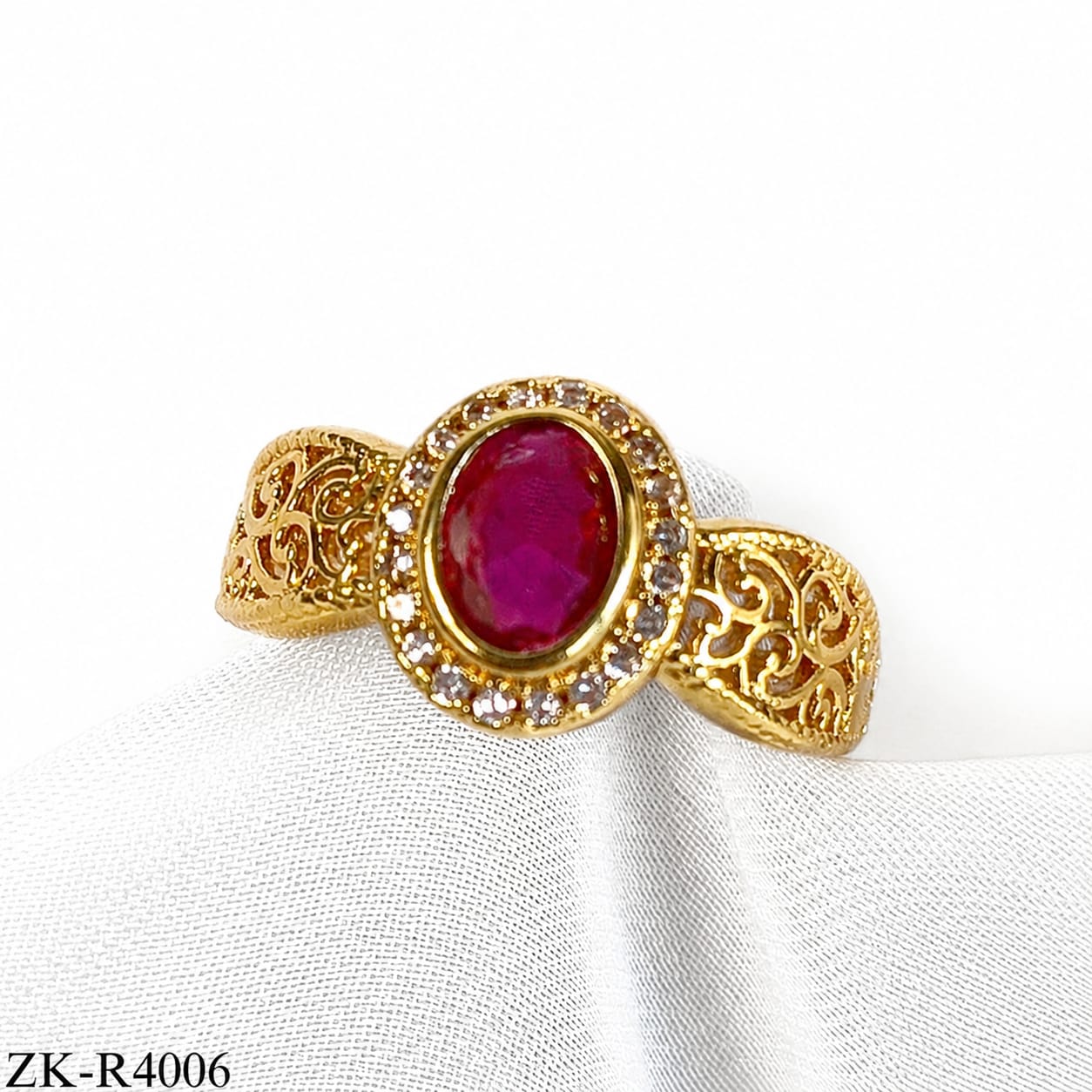 OVATE RUBY RING
