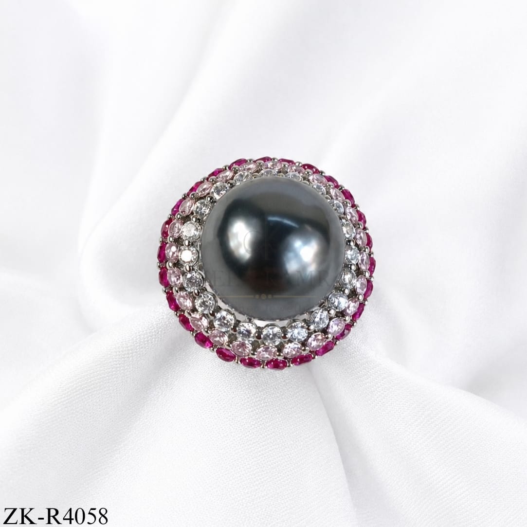 GREY RUBY RING