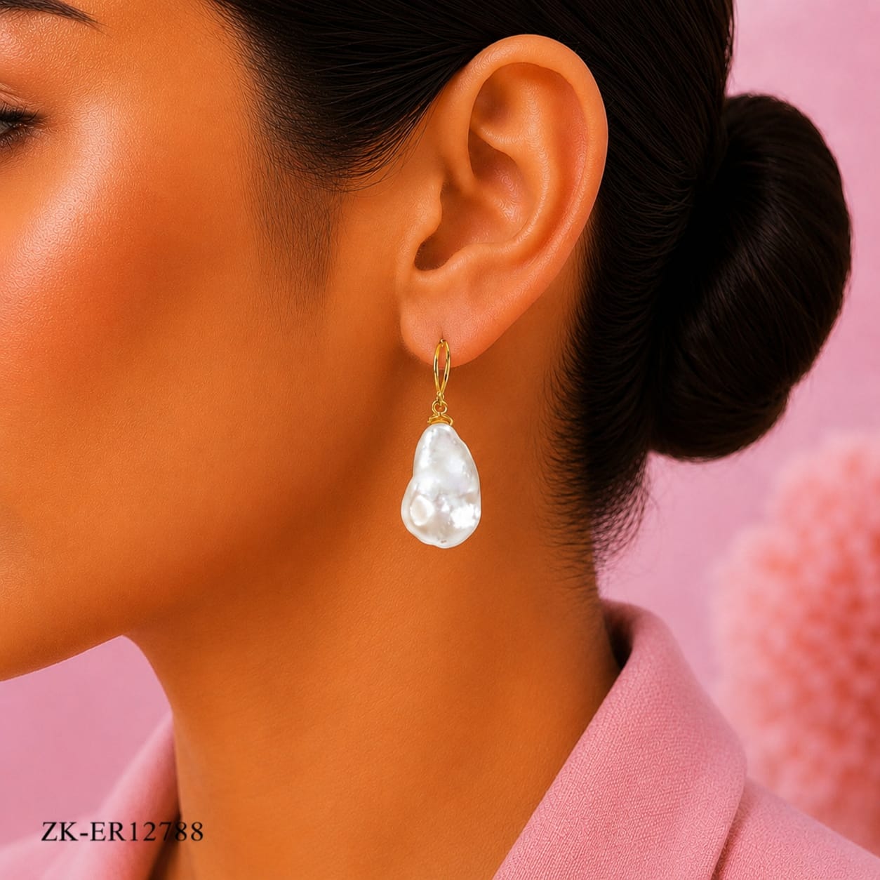 Baroque Pearl Hook Earrings