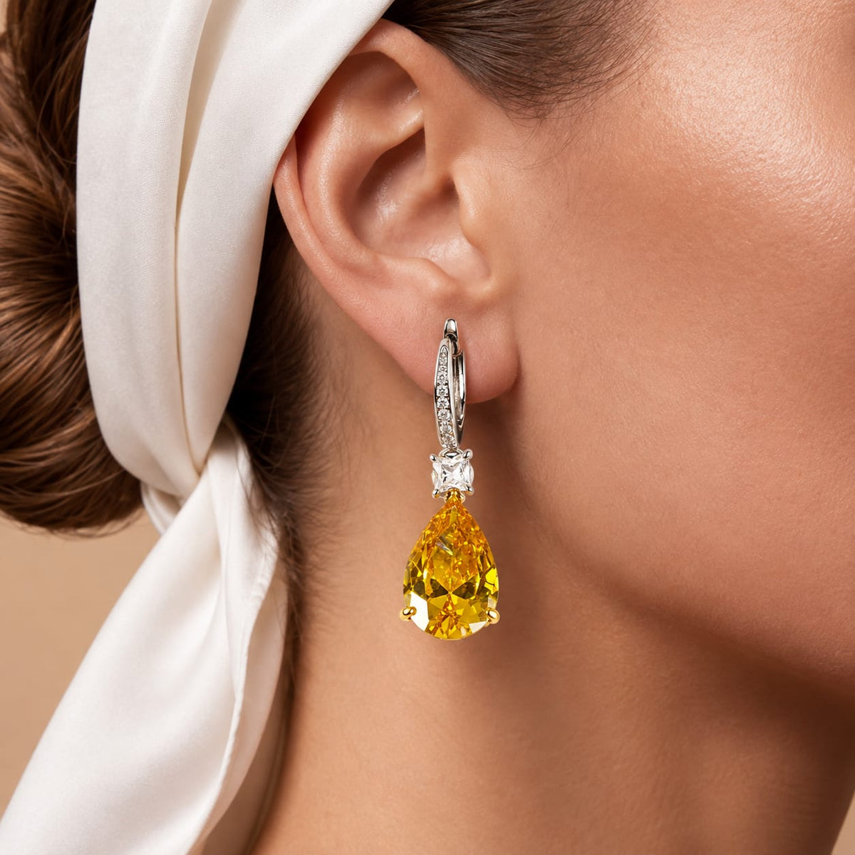YELLOW DROP EARRINGS