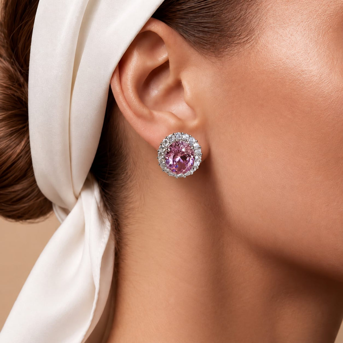 PINK ZIRCONIAN EARRINGS