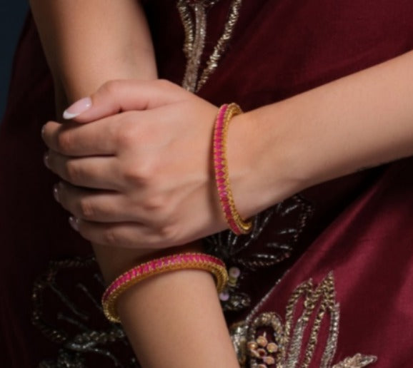 Ruby Square Bangle