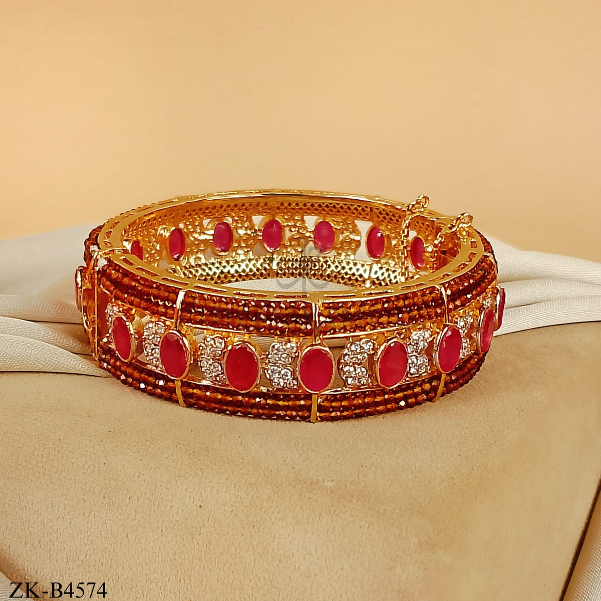 PINK ZIRCONIA BANGLE