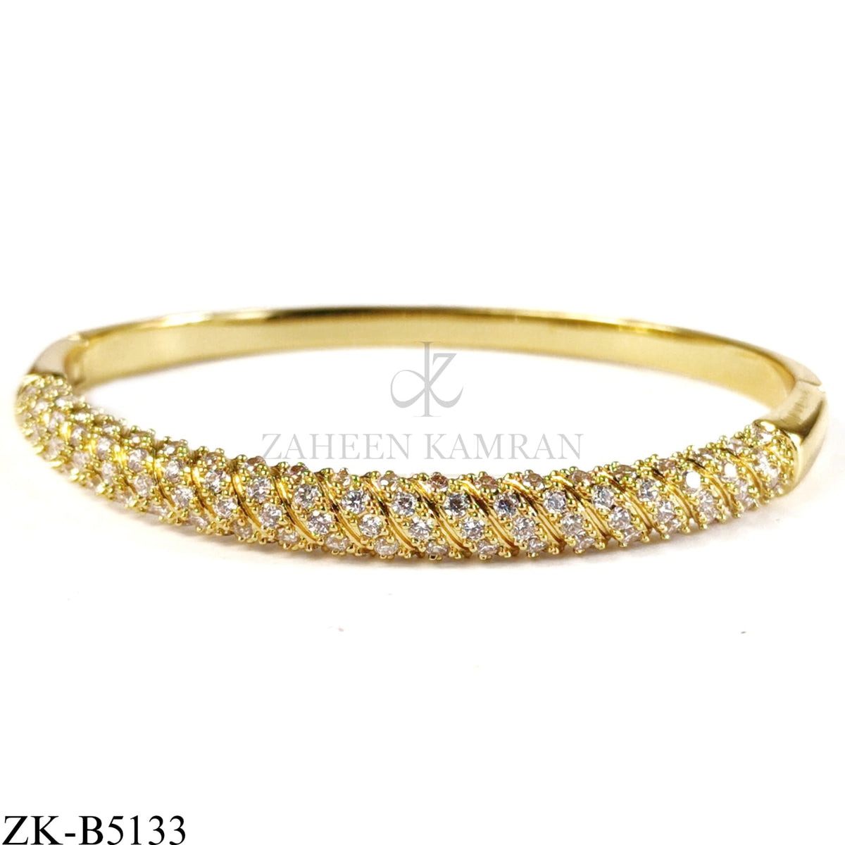 ZIRCONIAN TWISTED BANGLE