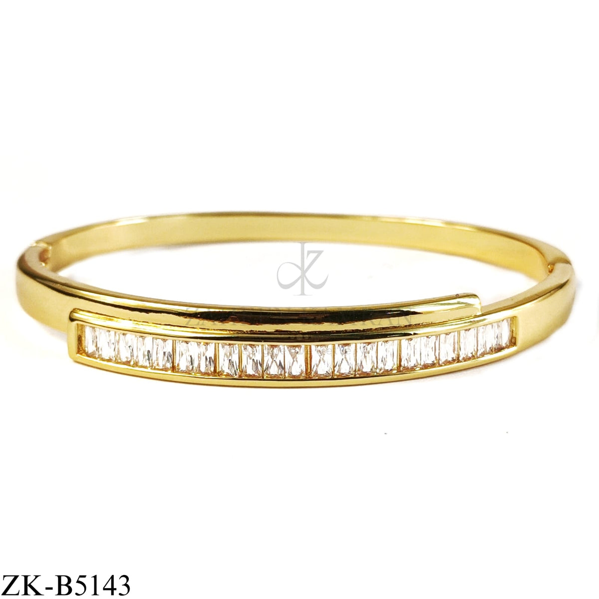 OVERLAP ZIRCONS BANGLE