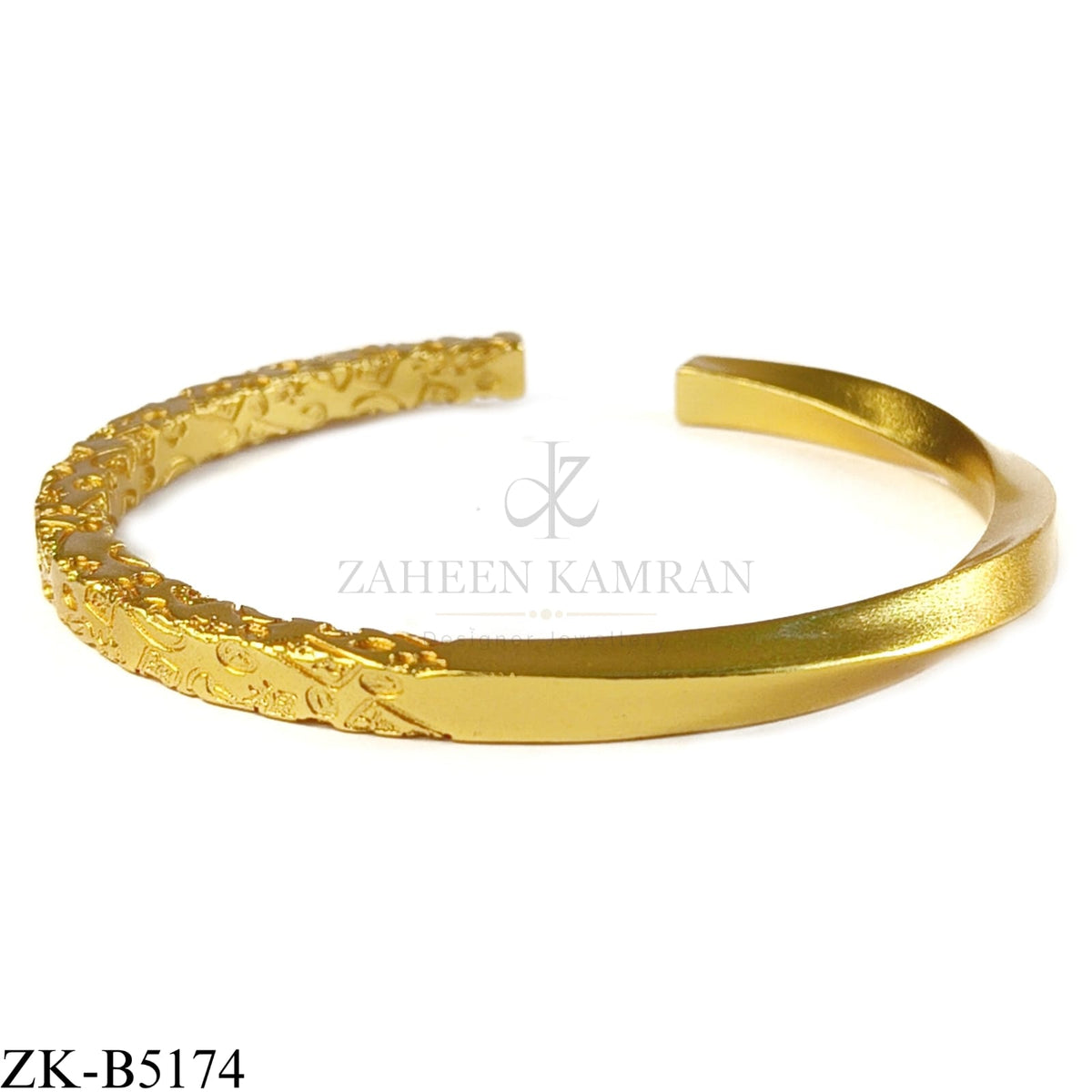 HALF ENGRAVED BANGLE
