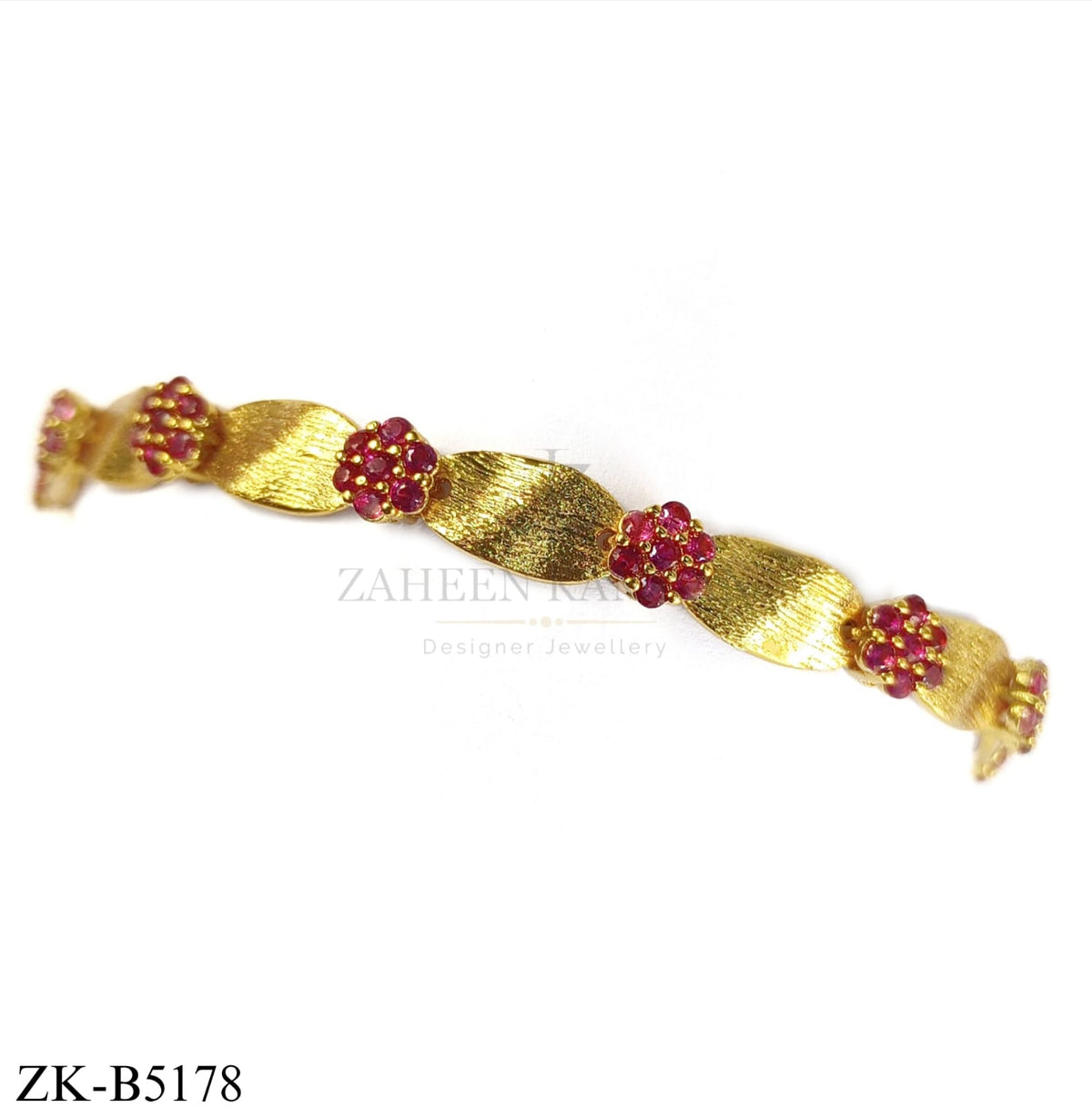 RUBY FLORAL BANGLE