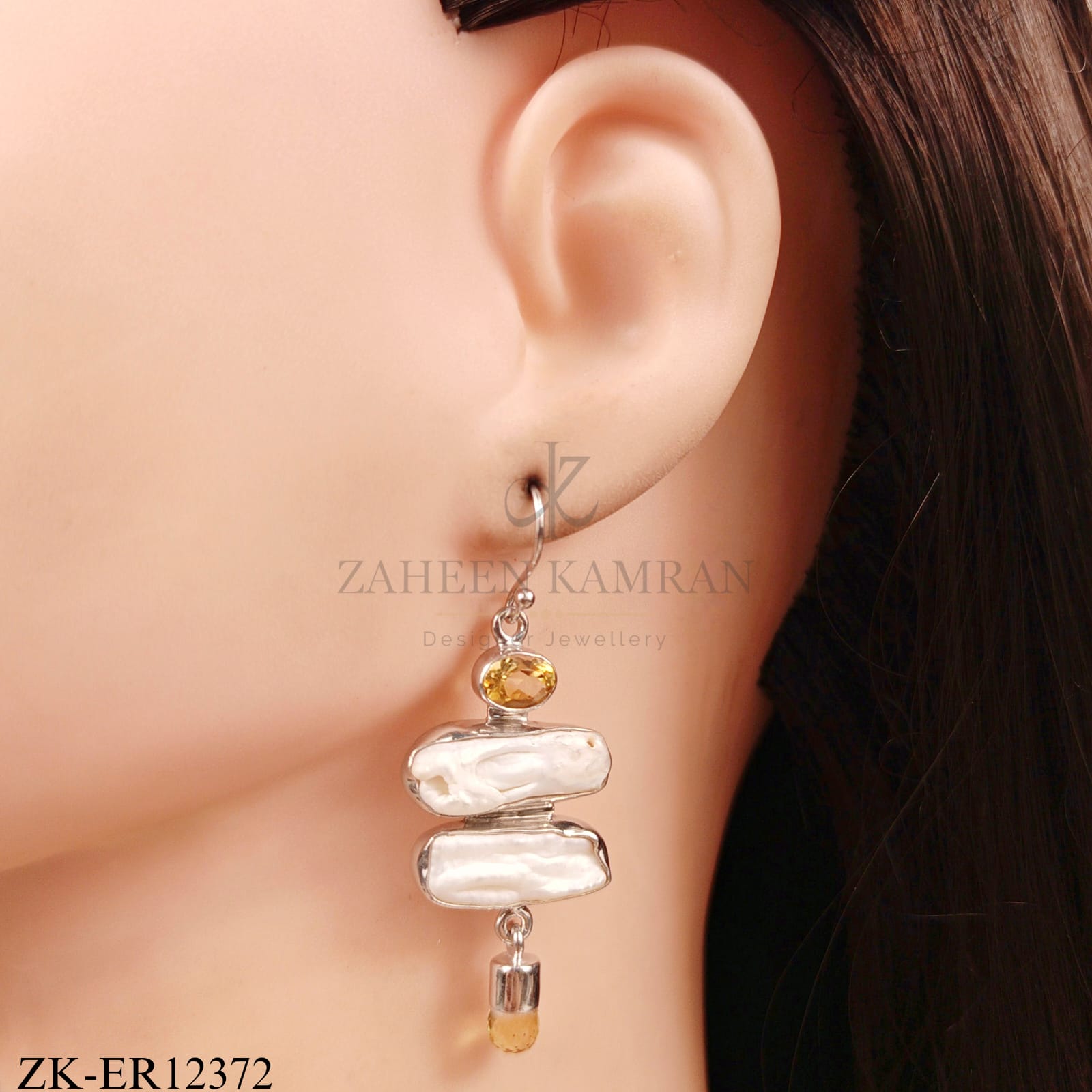 925 WHITE OPALS EARRINGS