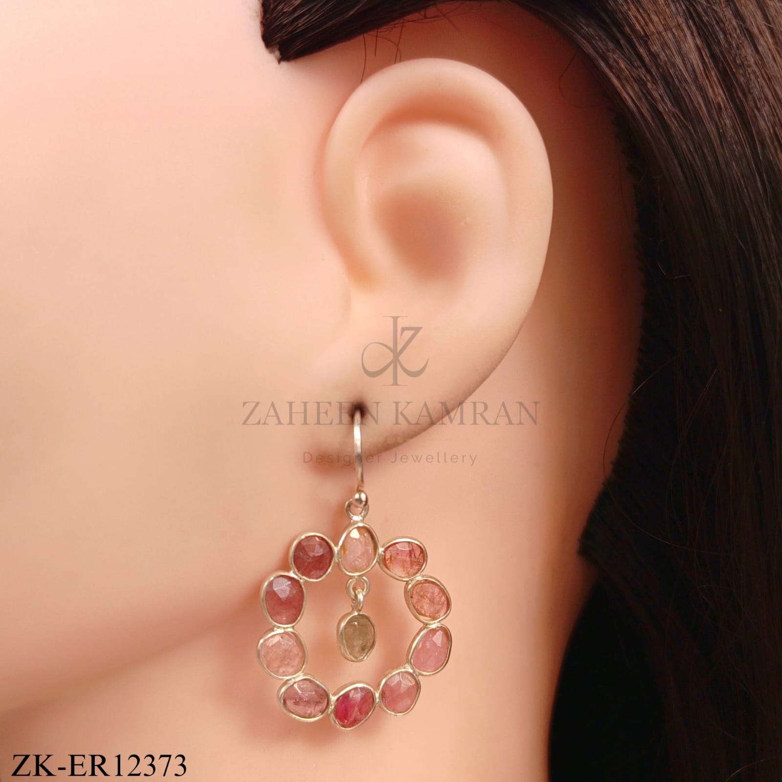 925 PINK ZIRCONIA EARRINGS