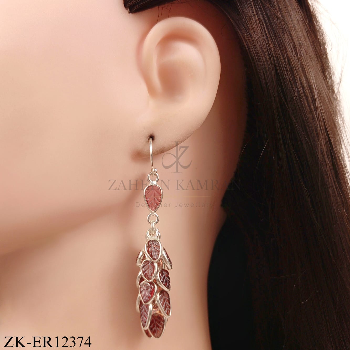 925 LEAF CLUSTER EARRINGS