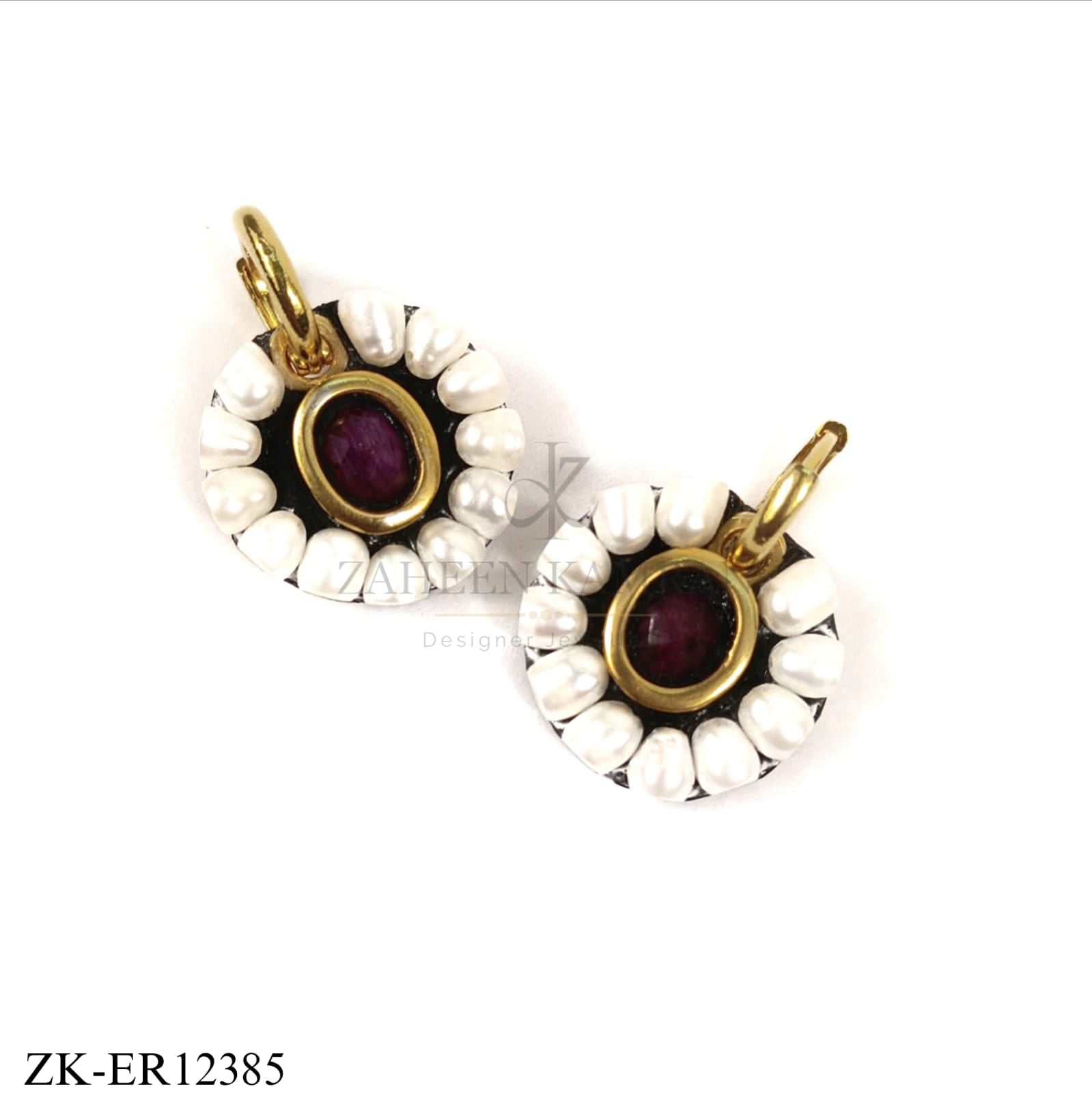 925 RUBY PEARLS EARRINGS