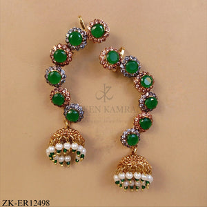 EMERALD CASCADE HOOP EARRINGS