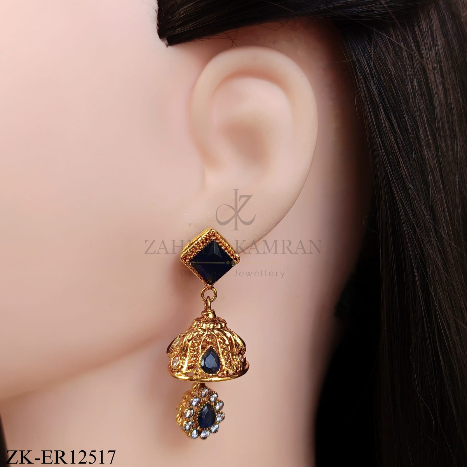 SAPPHIRE TIERED DROP EARRINGS