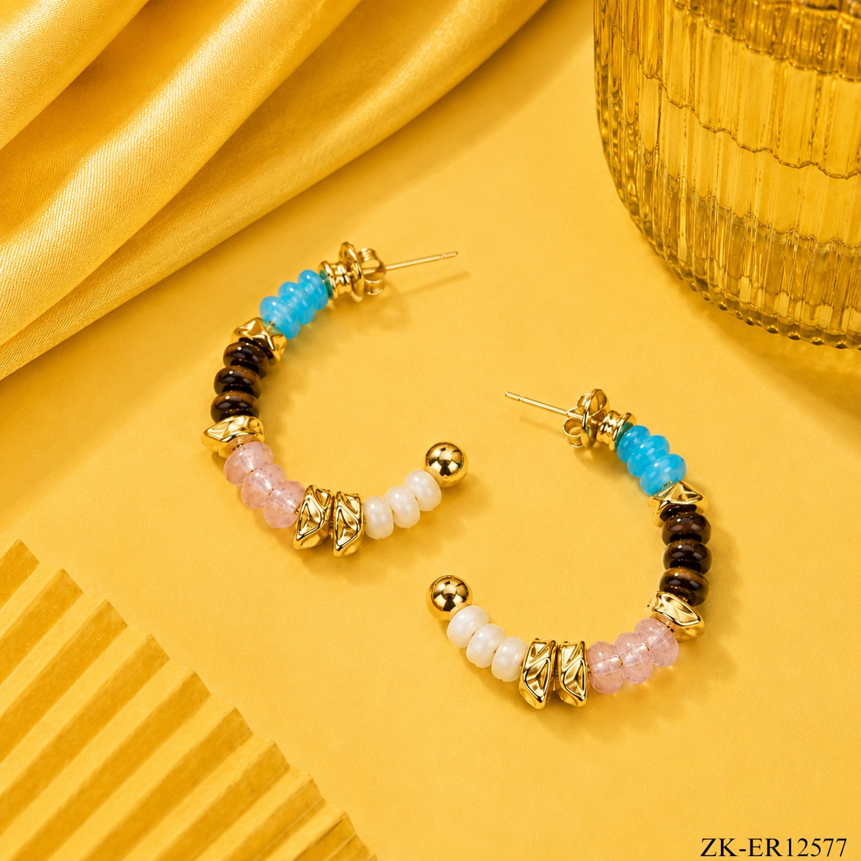 MULTICOLOUR HOOP EARRINGS