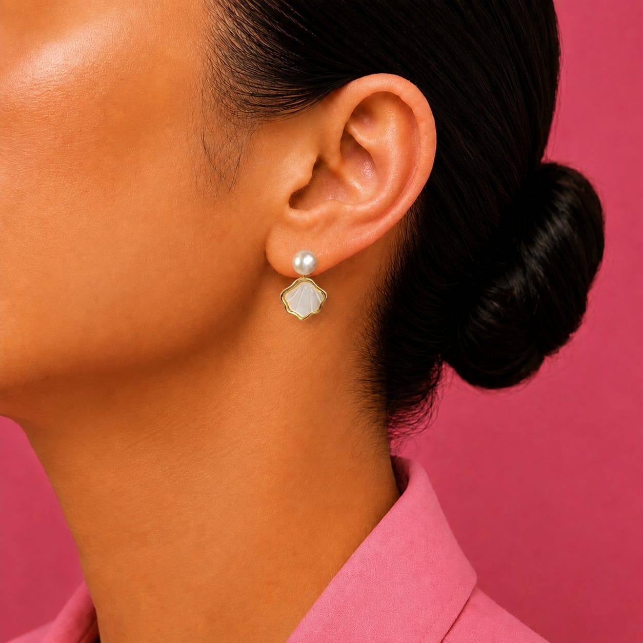 SEA- SHELL DROP EARRINGS