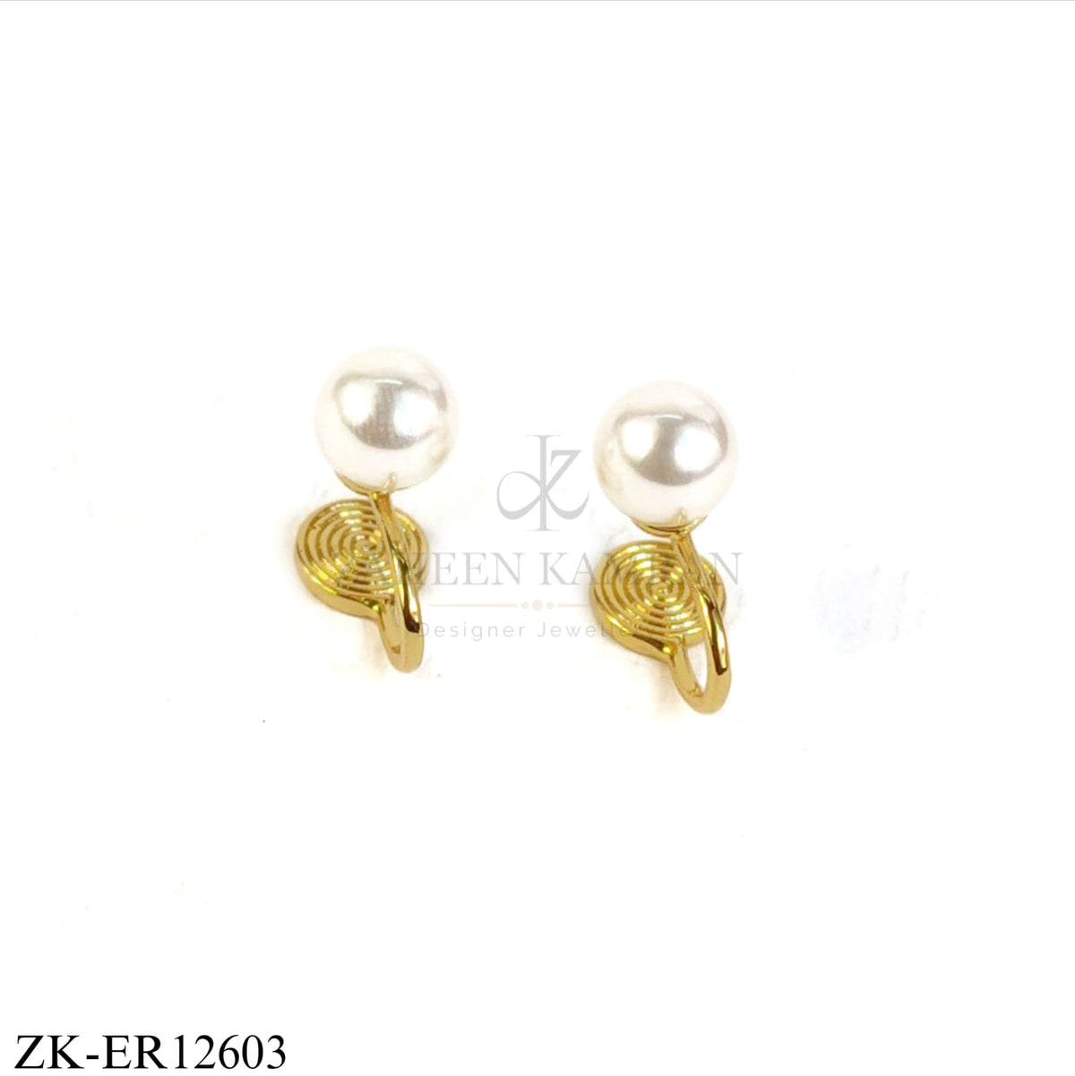 Pearl Spiral Earrings
