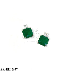 EMERALD SQUARE EARRINGS
