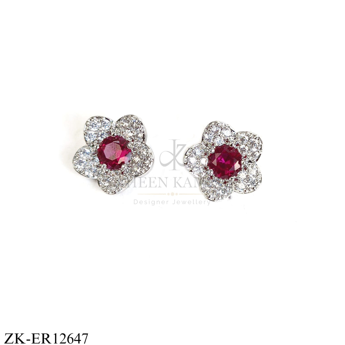 Ruby Blossom Earrings