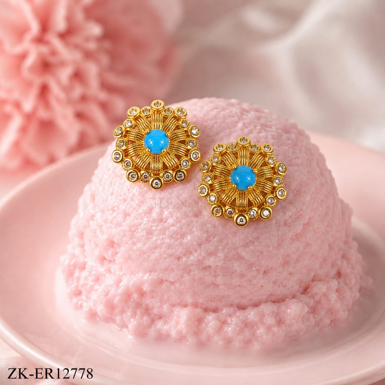 FLORAL SUNBURST EARRINGS