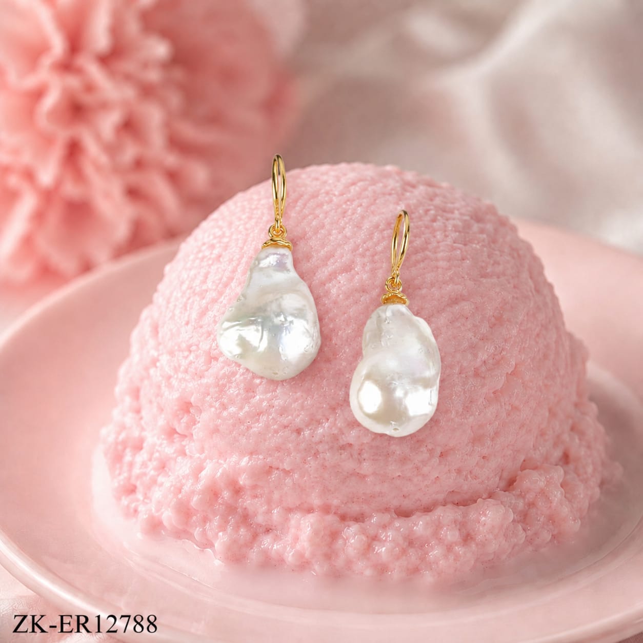 GOLDEN SOFT WHITE OPAL EARRINGS