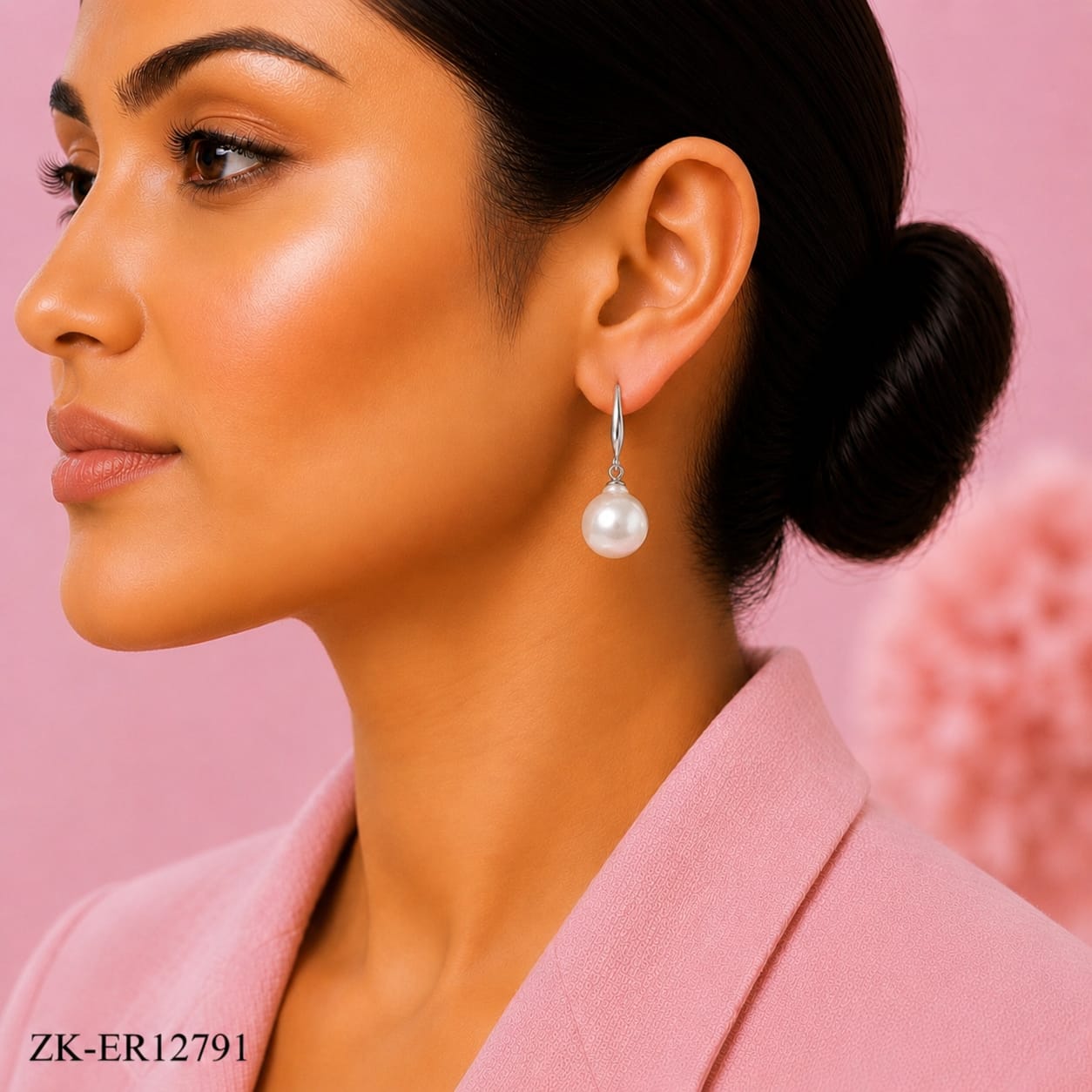 Silver Pearl Drop Earrings