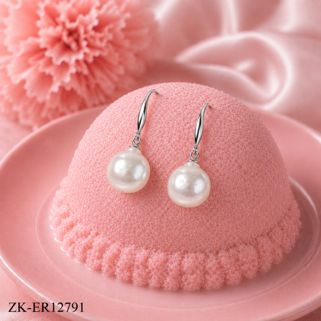 SILVER PEARL DROP EARRINGS