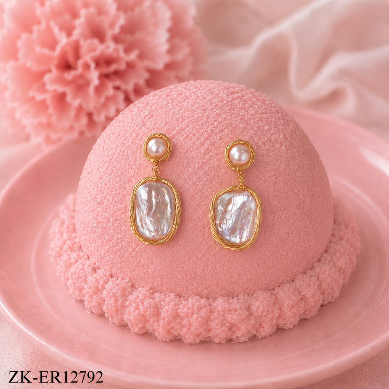 SOFT PINK ZIRCONIA EARRINGS