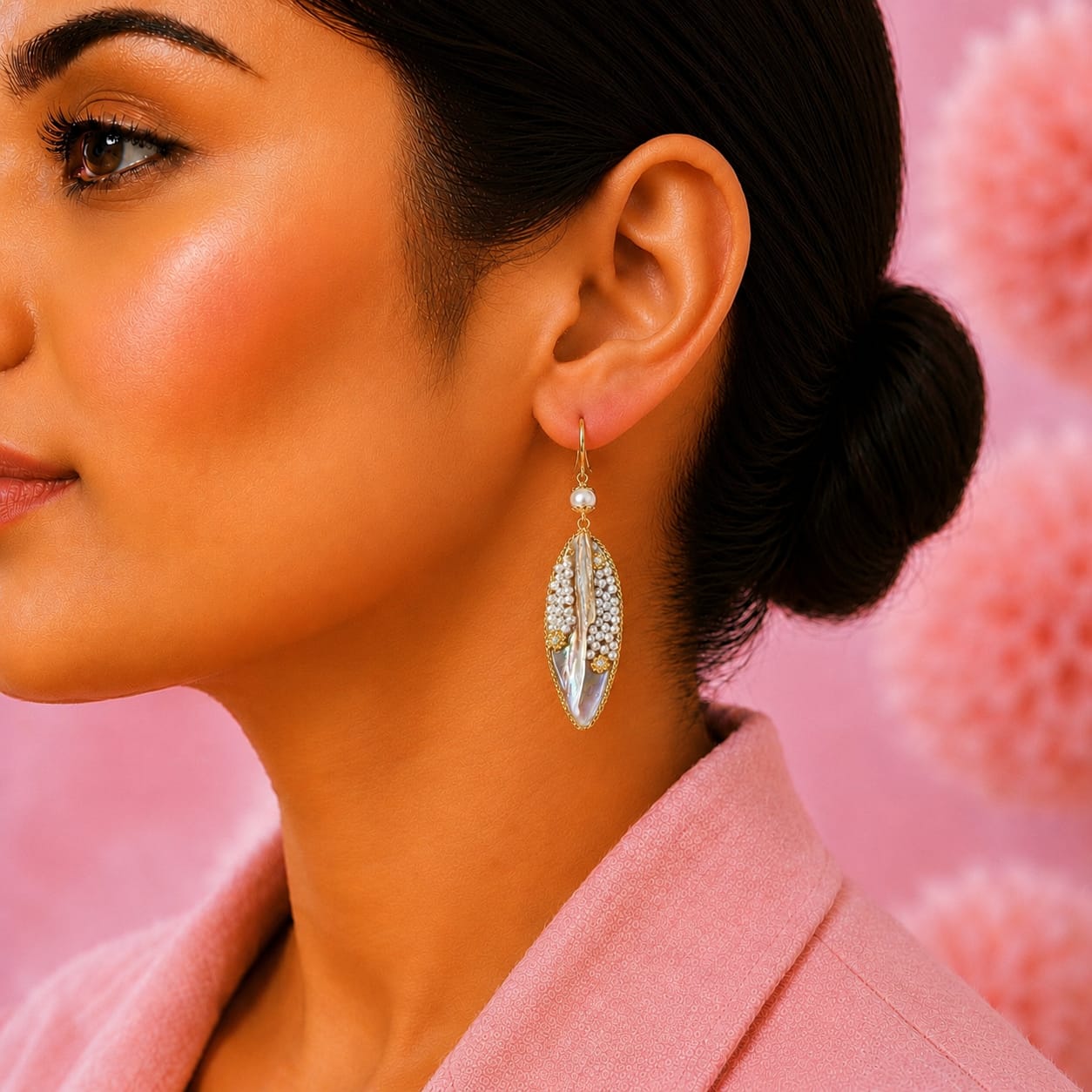 Shell Leaf Earrings
