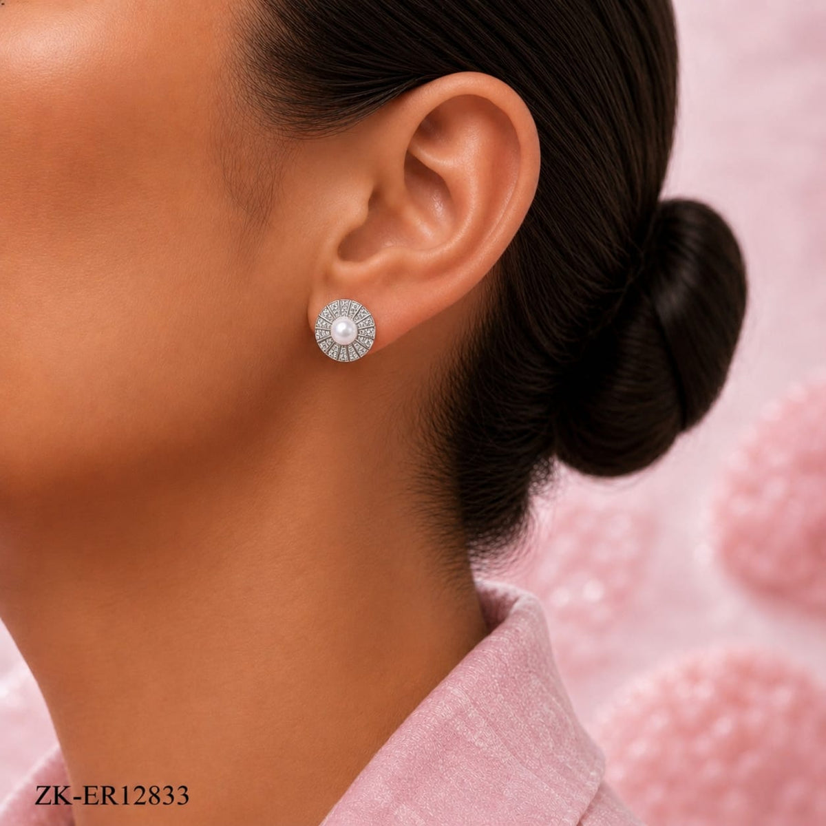 Pearl Sunburst Earrings