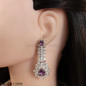 SILVER AMETHYST EARRINGS
