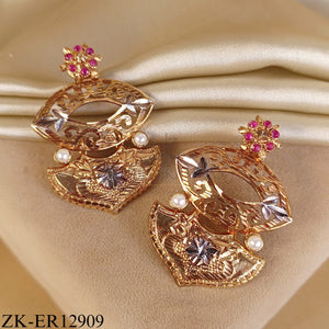 RUBY CUT WORK EARRINGS