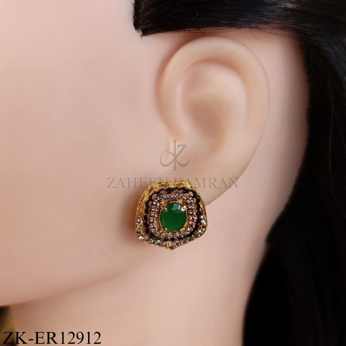 EMERALD SQUARE EARRINGS