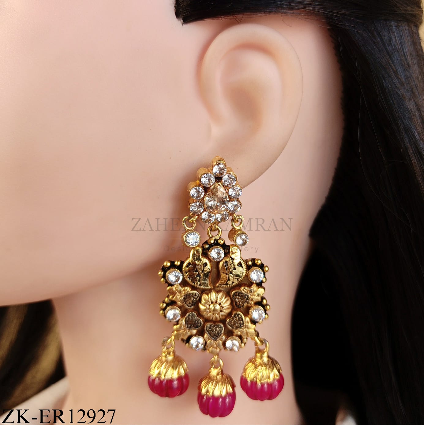 PINK DROP EARRINGS