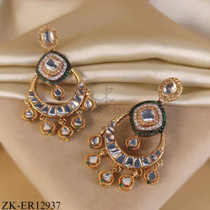 EMERALD KUNDAN EARRINGS